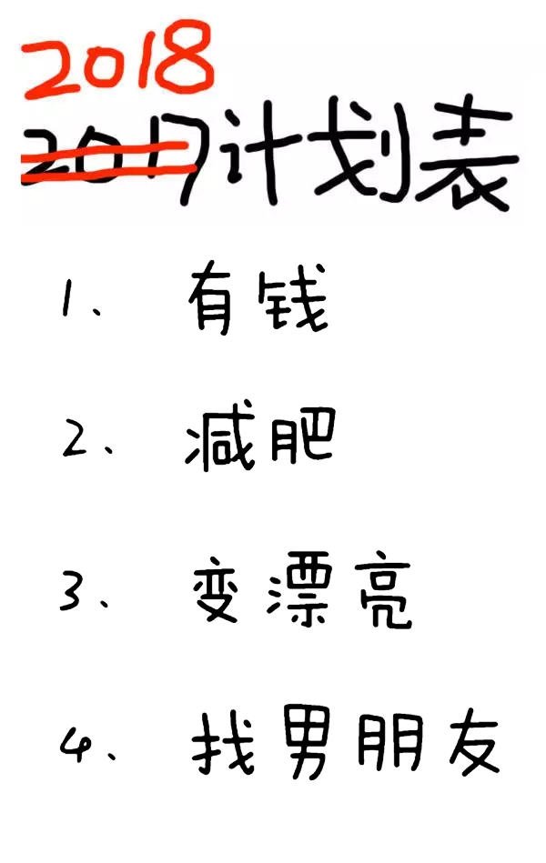 2018计划表